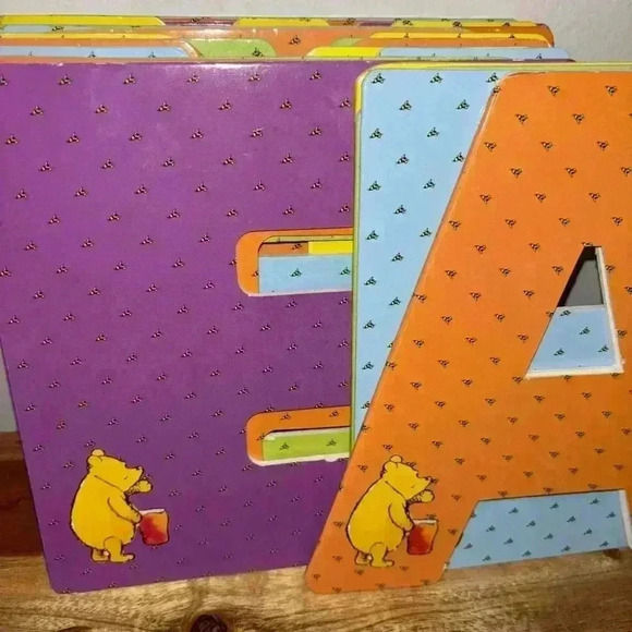CLASSIC Winnie The Pooh Alphabet Book Bag Board BooksLetter Shaped A - Z - Picture 2 of 4